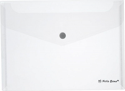 Папка-конверт на кнопке А5 прозрачная Nota Bene
