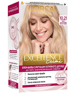 Краска для волос Excellence EXCELLENCE 10.21 светло-светло русый перламутровый