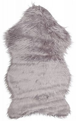 Килим KM штучне хутро 50х90 см сірий поліестер