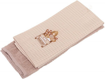 Набор полотенец душистый хлеб 45x60 см Homeline коричневый/бежевый 