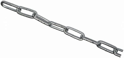 Цепь длиннозвеньевая 10 мм 1 м оцинкованная