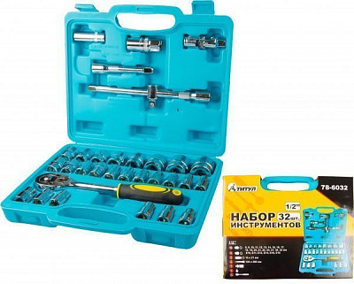 Набор головок 1/2” MASTER TOOL 32 шт. 78-6032