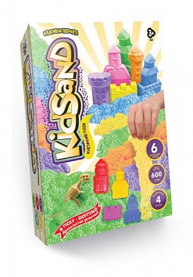 Кинетический песок Danko Toys KidSand 600 г укр. (6) в ассортименте