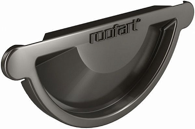 Заглушка желоба универсальная ROOFART 125 мм коричневый 