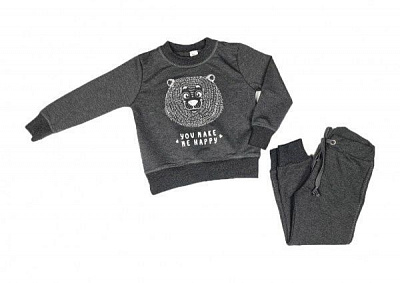 Спортивный костюм Luna Kids 3 д/х р.116 серый меланж 