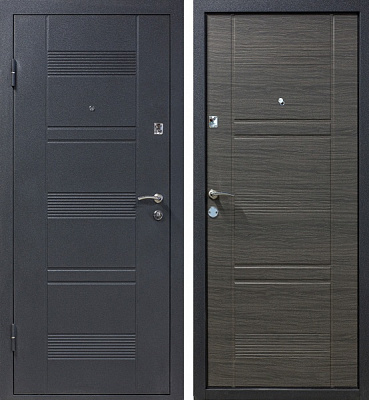 Двері вхідні Двері БЦ БЦ-132 чорний муар 2050x960 мм праві