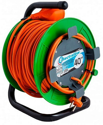 Удлинитель садовый Electraline без заземления 1 гн. оранжевый 40 м 49056 