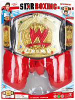 Игровой набор KingSport пояс чемпиона с перчатками BB101