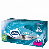 Салфетки гигиенические в коробке Zewa Deluxe Design 3 слоя 150 шт.