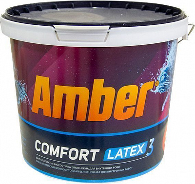 Краска латексная Amber Сomfort Latex 3 мат белый 5л 