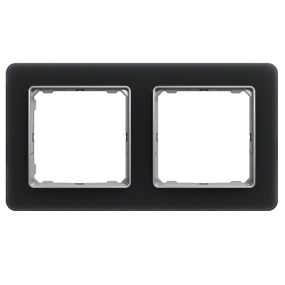 Рамка двухместная Schneider Electric Sedna Elements универсальная черное стекло SDD362802