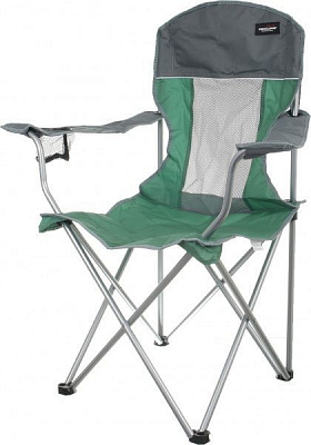 Стул раскладной 97х44х51 см серо-зеленый