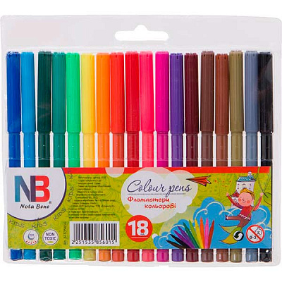 Набор фломастеров 18 шт. Nota Bene