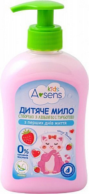 Детское мыло Asens Kids с ароматом клубники 300 мл