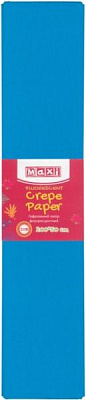 Бумага гофрированная флуоресцентная 20% 50х200 см голубая Maxi