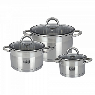 Набір каструль Grand Chef 6 предметів 26-238-064 Krauff