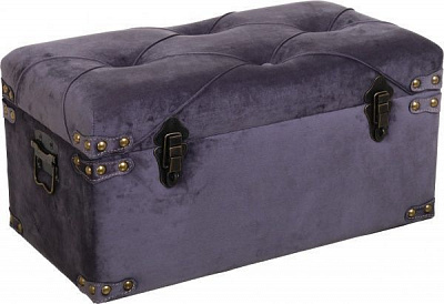 Сундук-пуф Art&Crafts Велюр 57х30х29 см темно-серый 