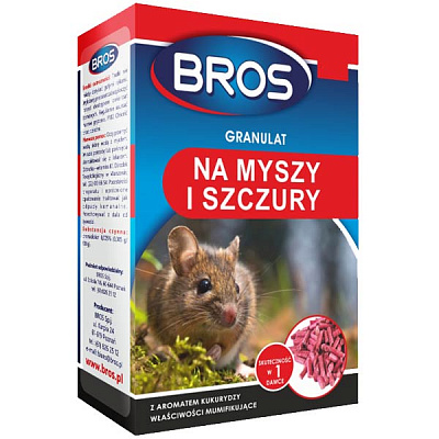 Родентицидное средство Bros гранулы от мышей и крыс 500 г