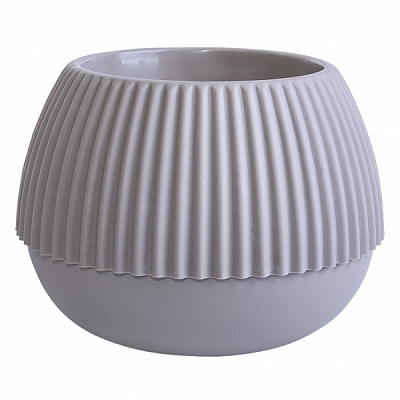 Вазон пластиковий Алеана Бохо круглий 0,5 л какао