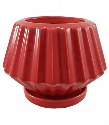Горшок керамический Резон Стокротка фигурный 0,6 л красный (Р282чер) 