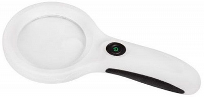 Лупа ручна з LED і UV-підсвічуванням 3X збільшення 75 мм Ridni