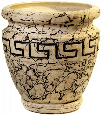 Горщик шамотний Гермес круглий 40л бежевий