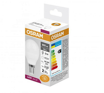 Лампа світлодіодна Osram 8 Вт G45 матова E14 220 В 4000 К 4058075210837