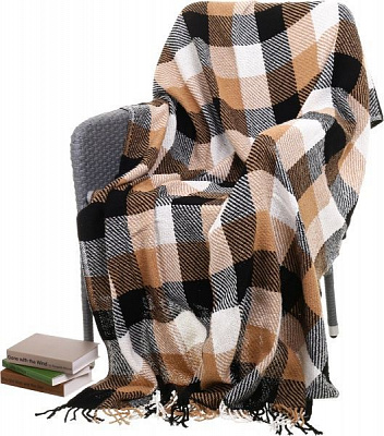 Плед Флора 140x200 см бежевий Вултекс-С