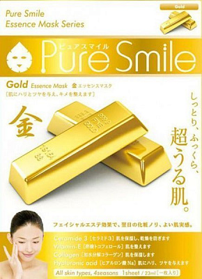 Маска для лица Pure Smile Essence Mask с экстрактом золота 23 мл 1 шт.