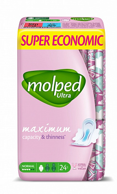 Прокладки гигиенические Molped normal 4 капли 24 шт.