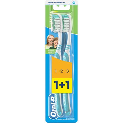Зубная щетка Oral-B 3-Эффект Maxi Clean 1-2-3 средняя 2 шт.