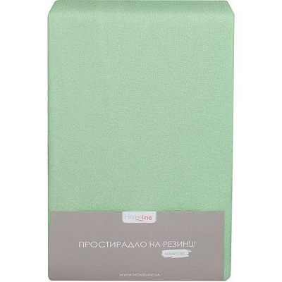 Простынь на резинке 90x200 см салатовый Homeline 
