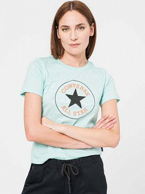 Футболка Converse Chuck Patch Classic Tee 10022560-337 р.S бирюзовый
