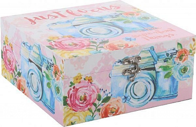 Скринька для прикрас Рожева фотокамера 26x27x12 см