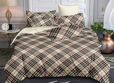 Комплект постельного белья Funny Rhombus 2 бежевый с рисунком La Nuit 