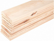 Вагонка деревянная сосновая (имитация бруса) 20x130x3000 мм (уп. 10 шт.)