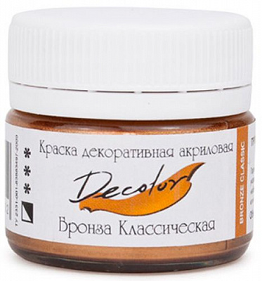 Акрил для декора Бронза 100 мл Деколор ТАИР