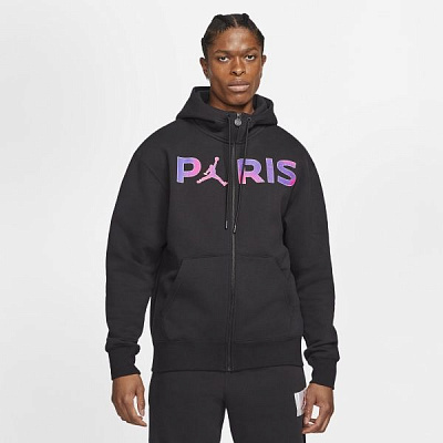 Джемпер Nike M J PSG FLEECE FZ CK9641-010 р. S черный