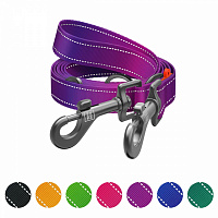 Повідець-перестібка Waudog Nylon Mono світловідбивний М Ш20 мм Д300 см фіолетовий
