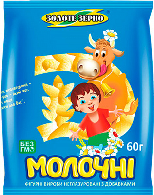 Кукурузные палочки Золотое зерно молочные 60 г (4820017295307) 