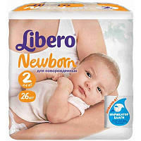 Подгузники Libero Baby Soft 2 Mini 3-6 кг 26 шт