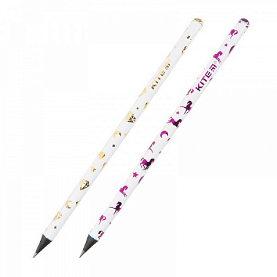 Олівець графітний з кристалом білий корпус 36 шт. K22-059-1 KITE