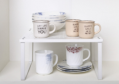 Полка Flamberg Big 315х280х155 мм настольная белая