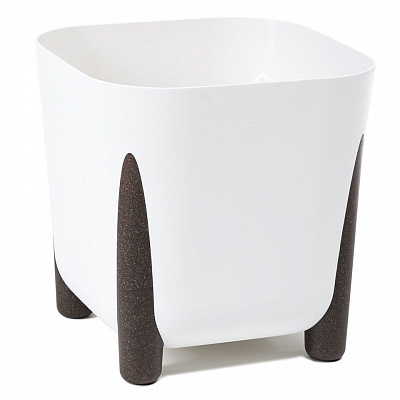 Вазон пластик FRIDA 29х29х28,7 см квадратный белый матовый 16 л Lamela (9052332)