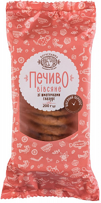 Печиво вівсяне БОГУСЛАВНА зі шматочками глазурі 200 г