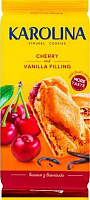 Печиво Roshen здобне з вишнево-ванільною начинкою Karolina 168 г (4823077631436) 