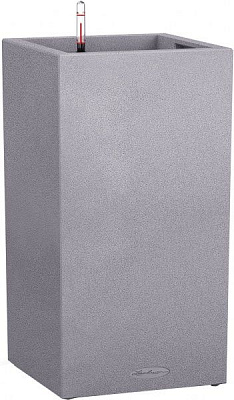 Вазон пластиковый Lechuza Canto Tower 40 квадратный 29л серый камень (13620) 