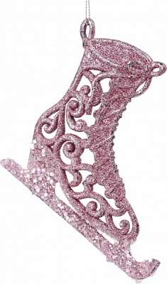 Декоративная подвеска Коньки 12 см HFK2061P розовый