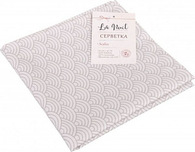 Серветка La Nuit Scales 40x40 см білий