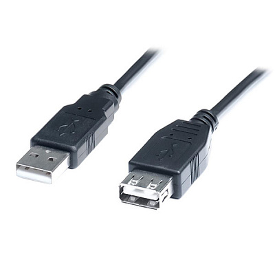Кабель Real-El USB 2.0 Pro AM-AF 3 m black